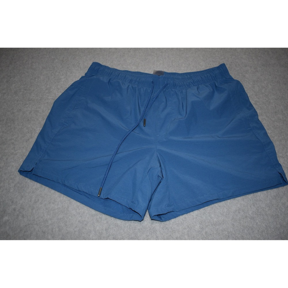 VRST Shorts Mens Large Blue Elastic Waist Drawstring Mesh Lined 5" Inseam